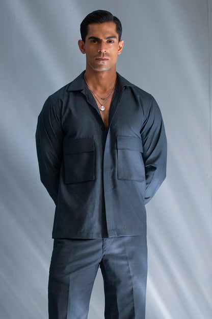 Dark Blue Utility Patch Pocket Cord Set