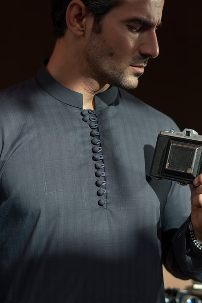 Grey Design Kurta Pajama