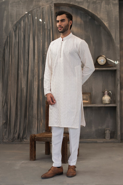 Off-White Designer Kurta Pajama