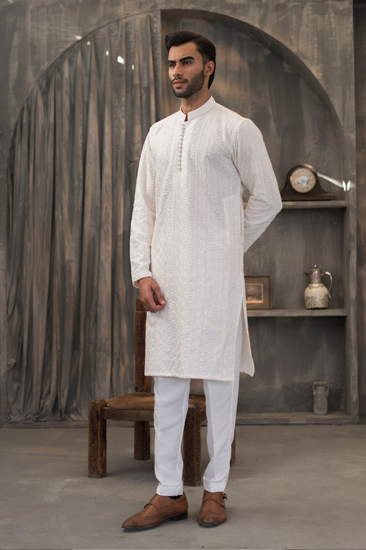 Off-White Designer Kurta Pajama
